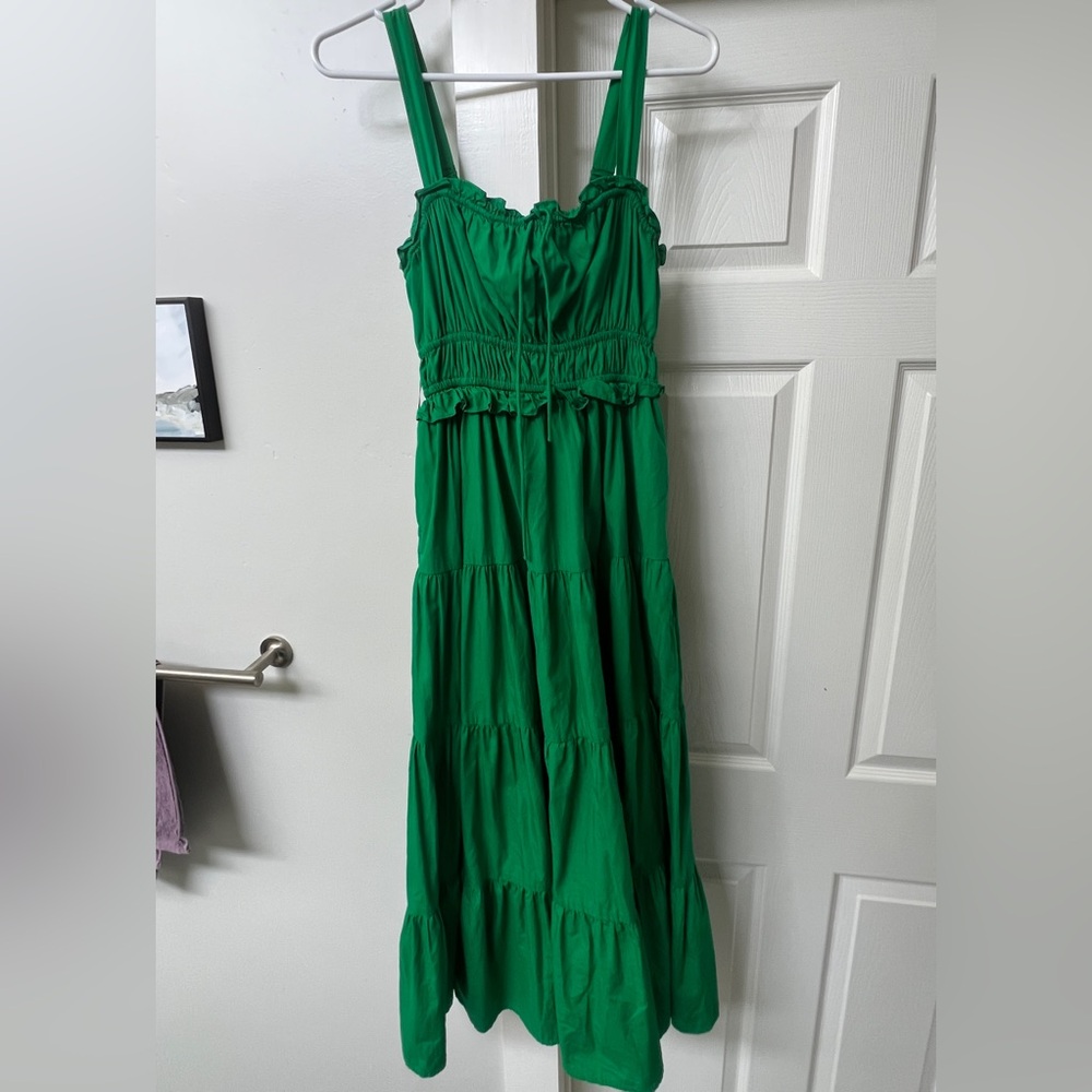 J. Crew Vibrant Green Maxi Dress